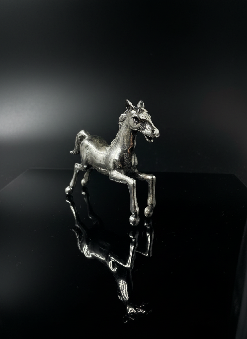 Cavallo al Galoppo in Argento