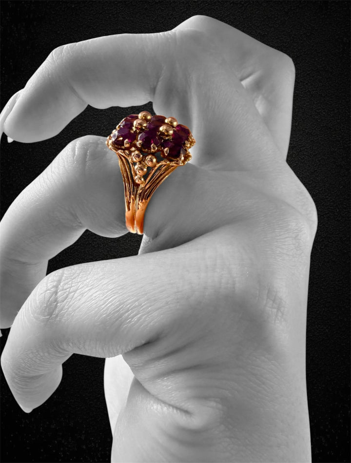 Anello con Granati Rodolite