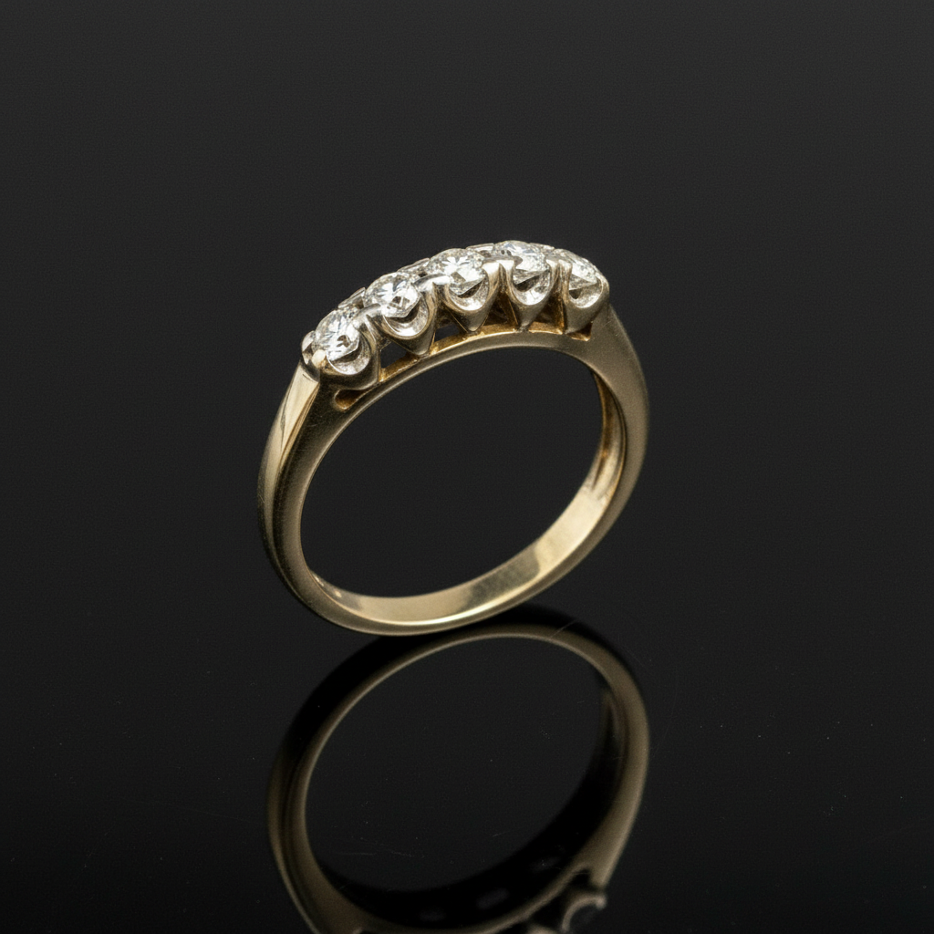 Anello Riviere in Oro Bianco