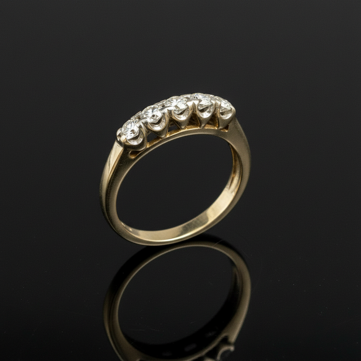 Anello Riviere in Oro Bianco