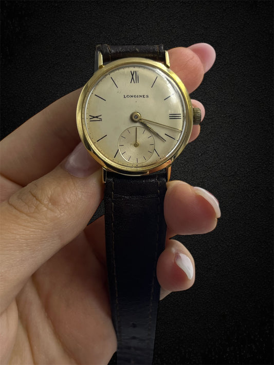 Longines – Orologio da polso vintage in oro giallo 18K