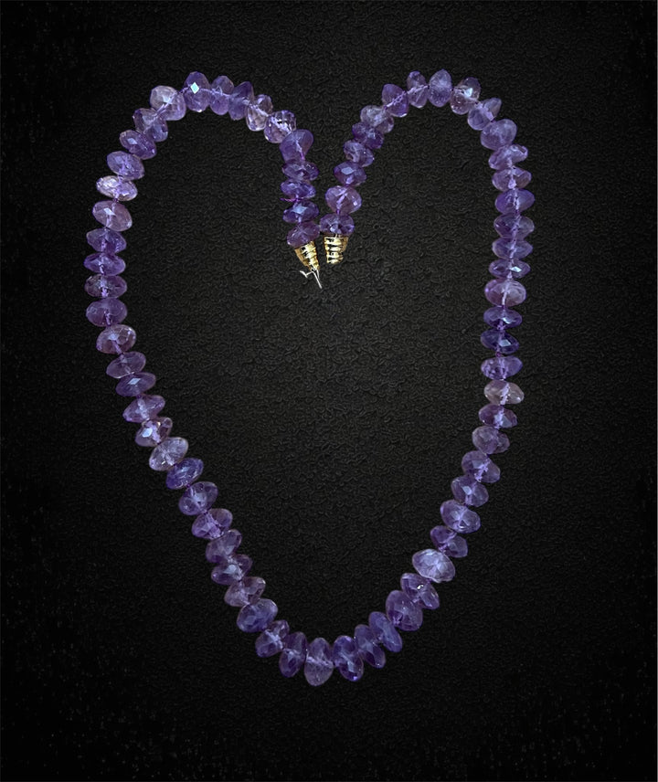 Collana con ametiste sfaccettate, anni '70