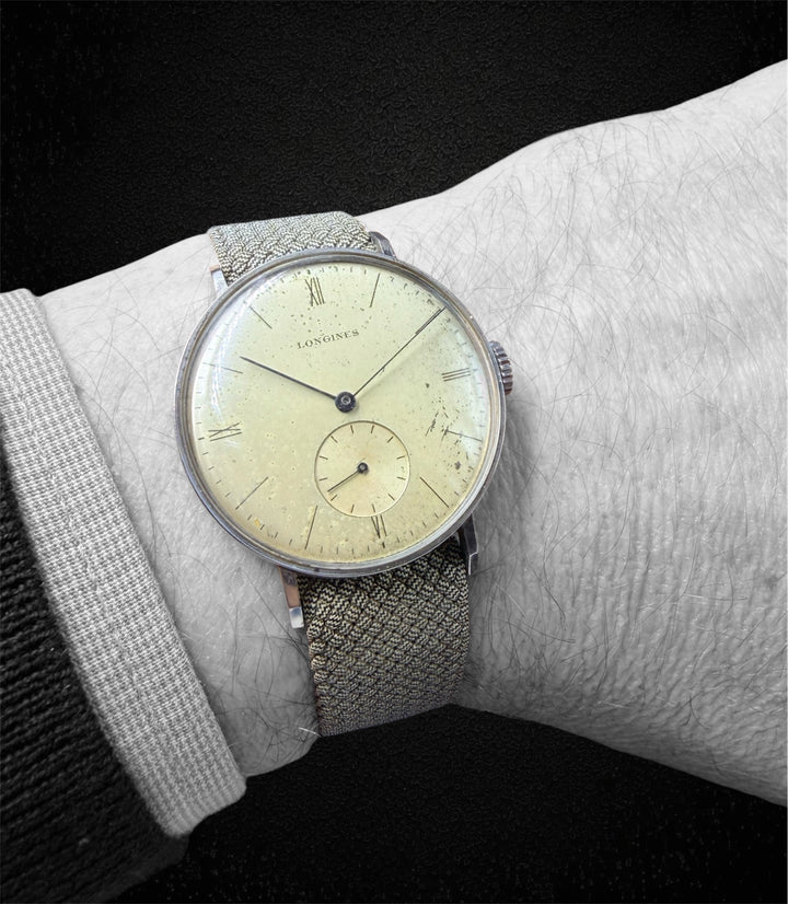 Longines anni ’30 – Acciaio, Carica Manuale