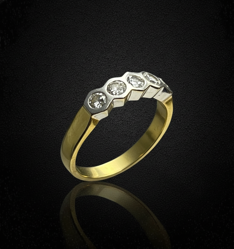 Riviere in Oro Bianco e Giallo con Diamanti