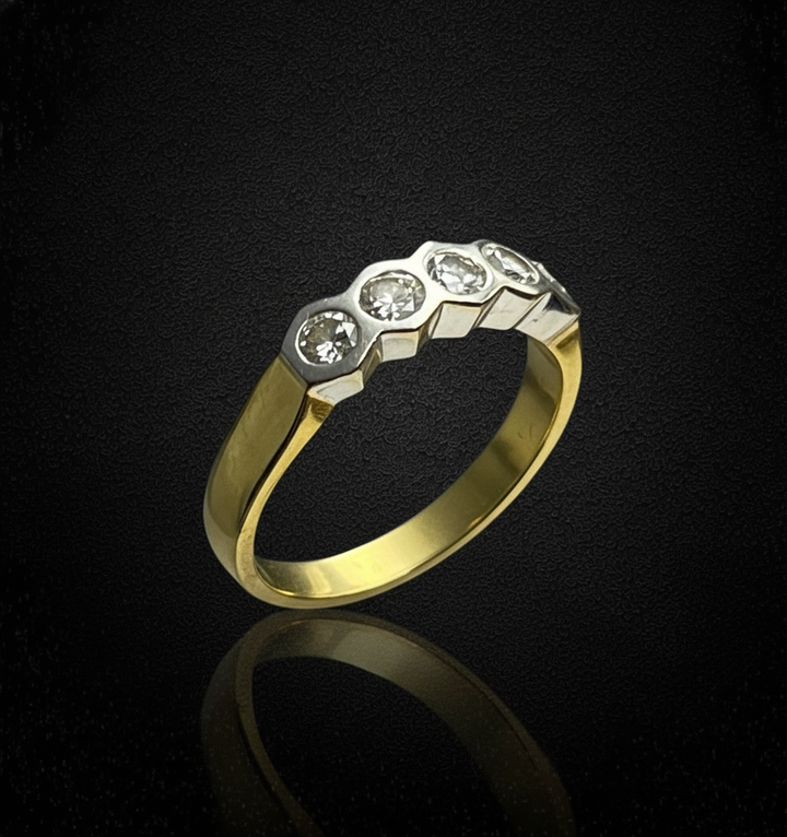 Riviere in Oro Bianco e Giallo con Diamanti