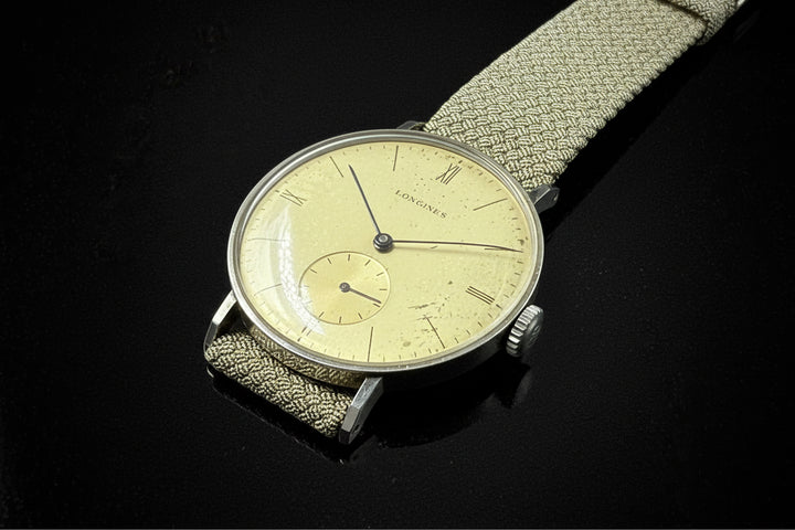 Longines anni ’30 – Acciaio, Carica Manuale