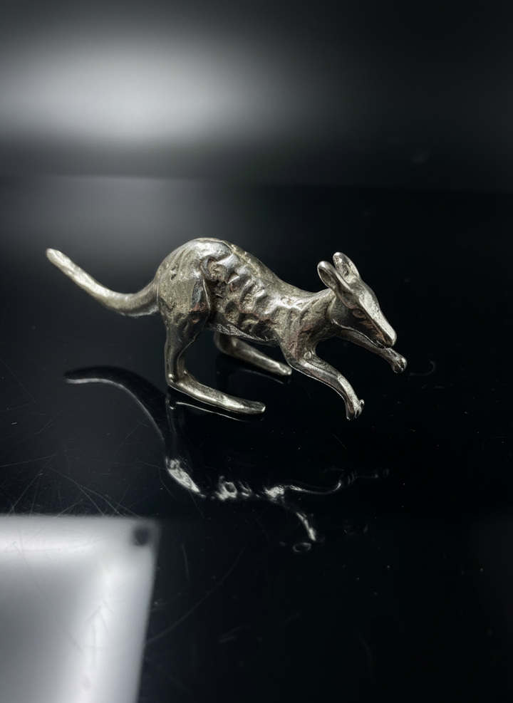 Canguro in Corsa, in Argento 925