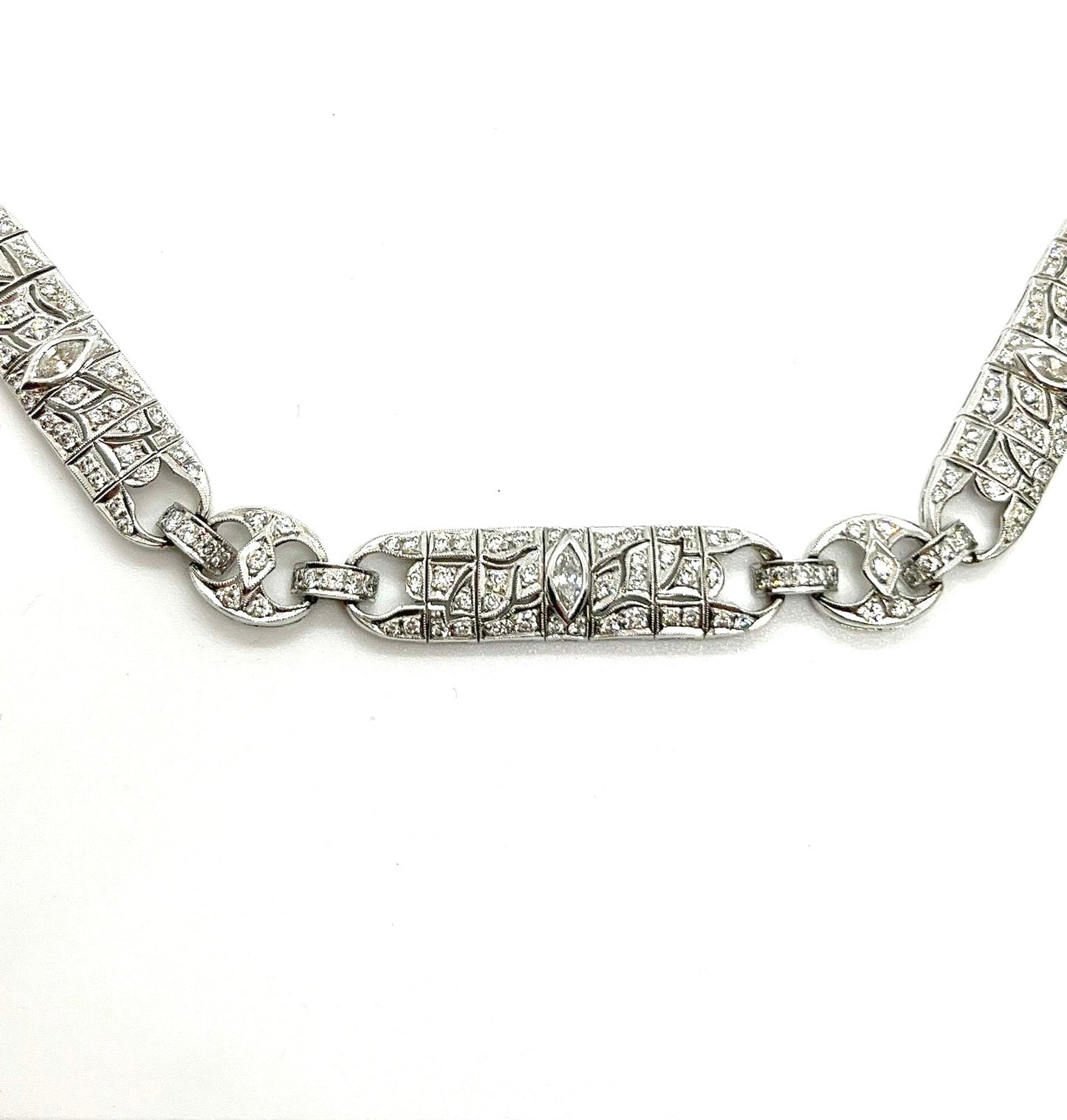 Stunning italian art deco diamonds bracelet