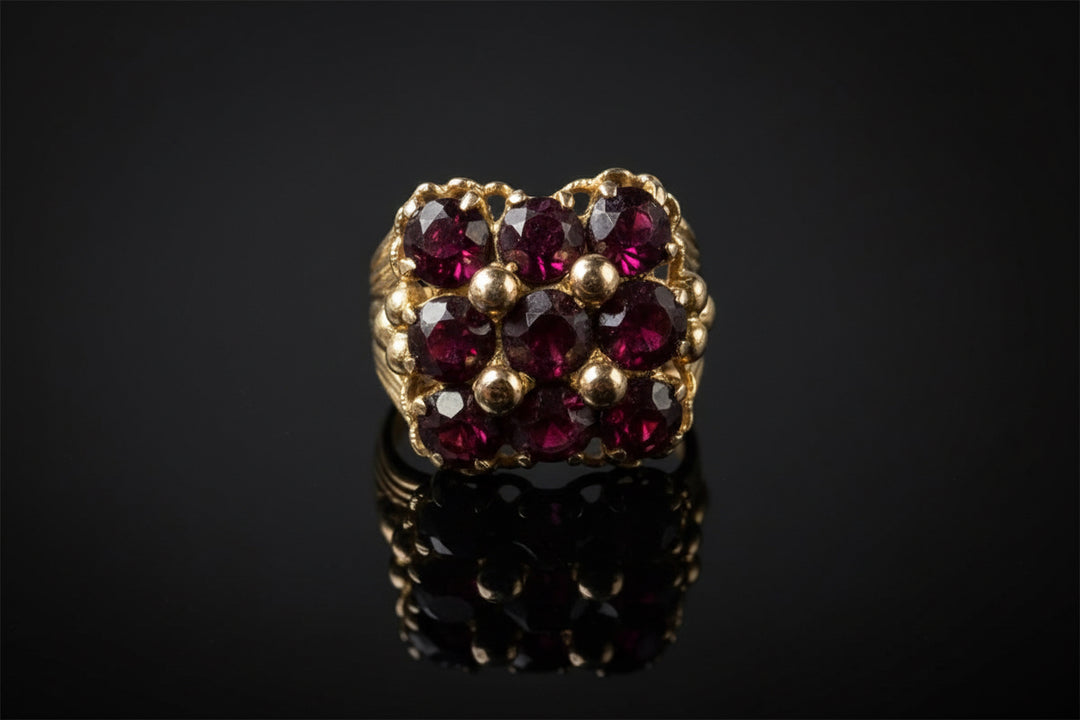 Anello con Granati Rodolite