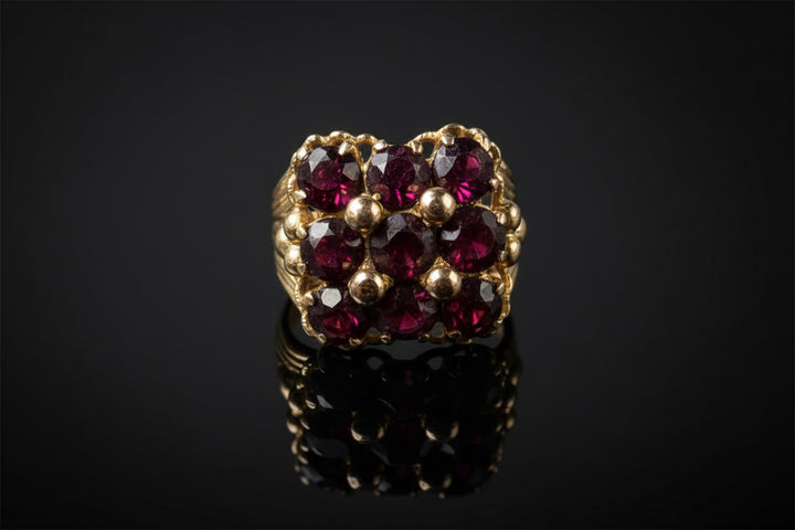 Anello con Granati Rodolite