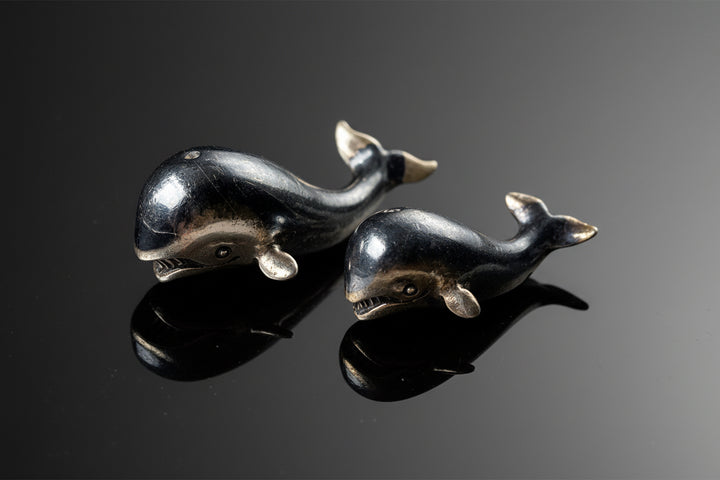 Coppia di Balene in Argento– Saturno, Arezzo