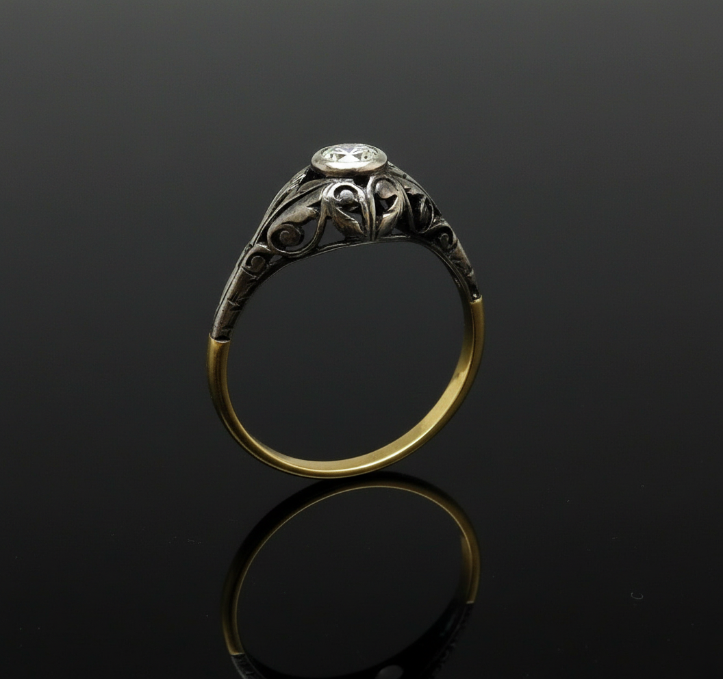 Anello Jugendstil dei primi del '900