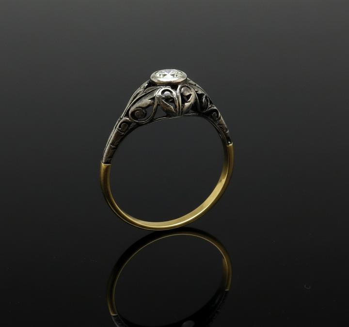 Anello Jugendstil dei primi del '900