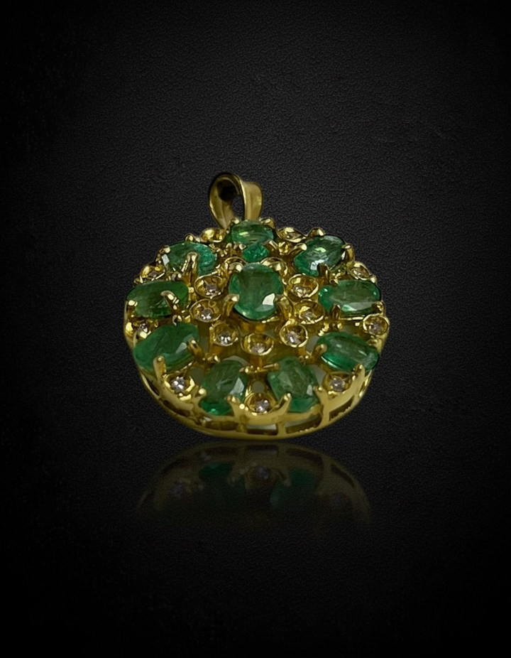 Ciondolo Smeraldi e Diamanti
