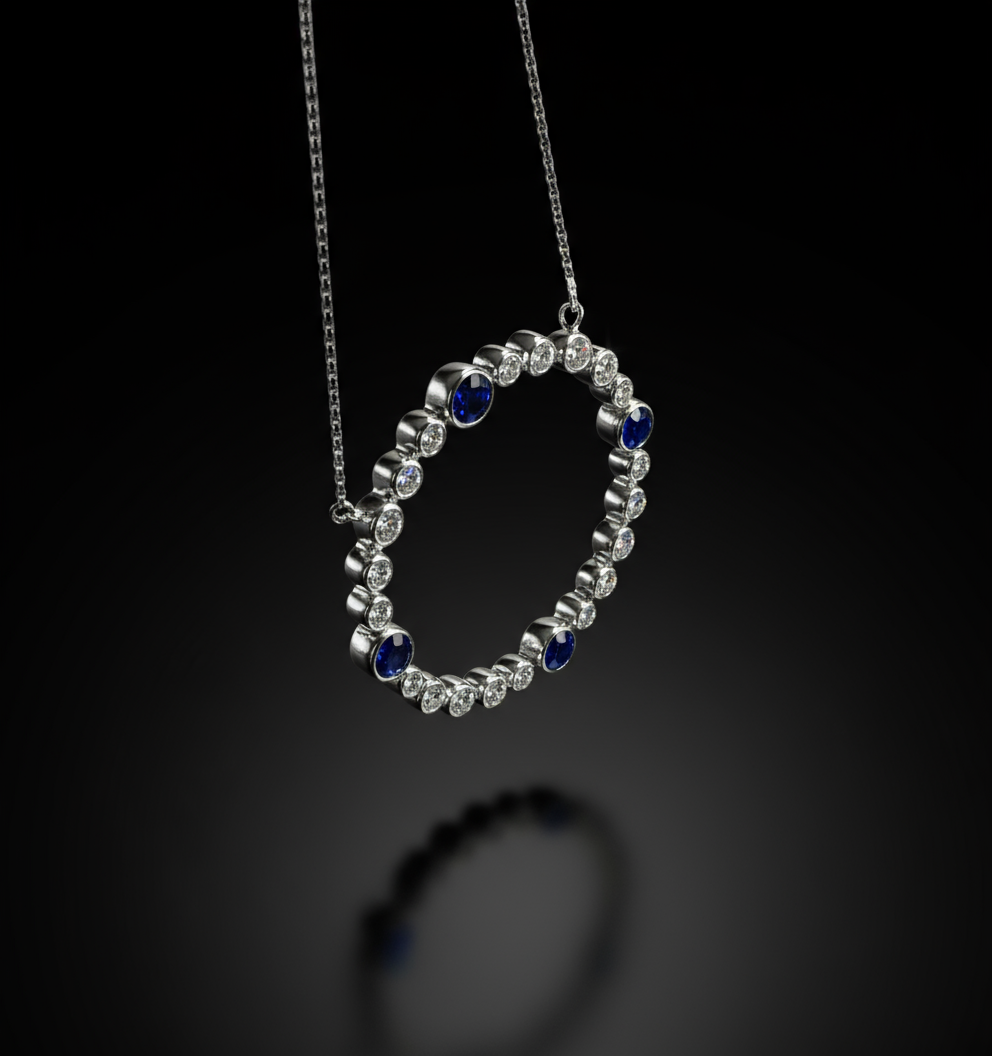 Pendente Diamanti e Zaffiri, Anni '40