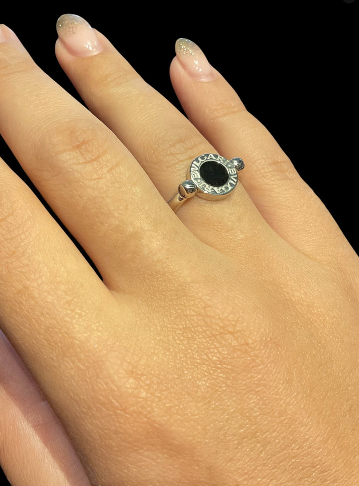 Anello BVLGARI Flip Diamond & Onix