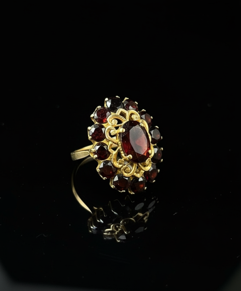 Maestoso Anello con Granato Piropo