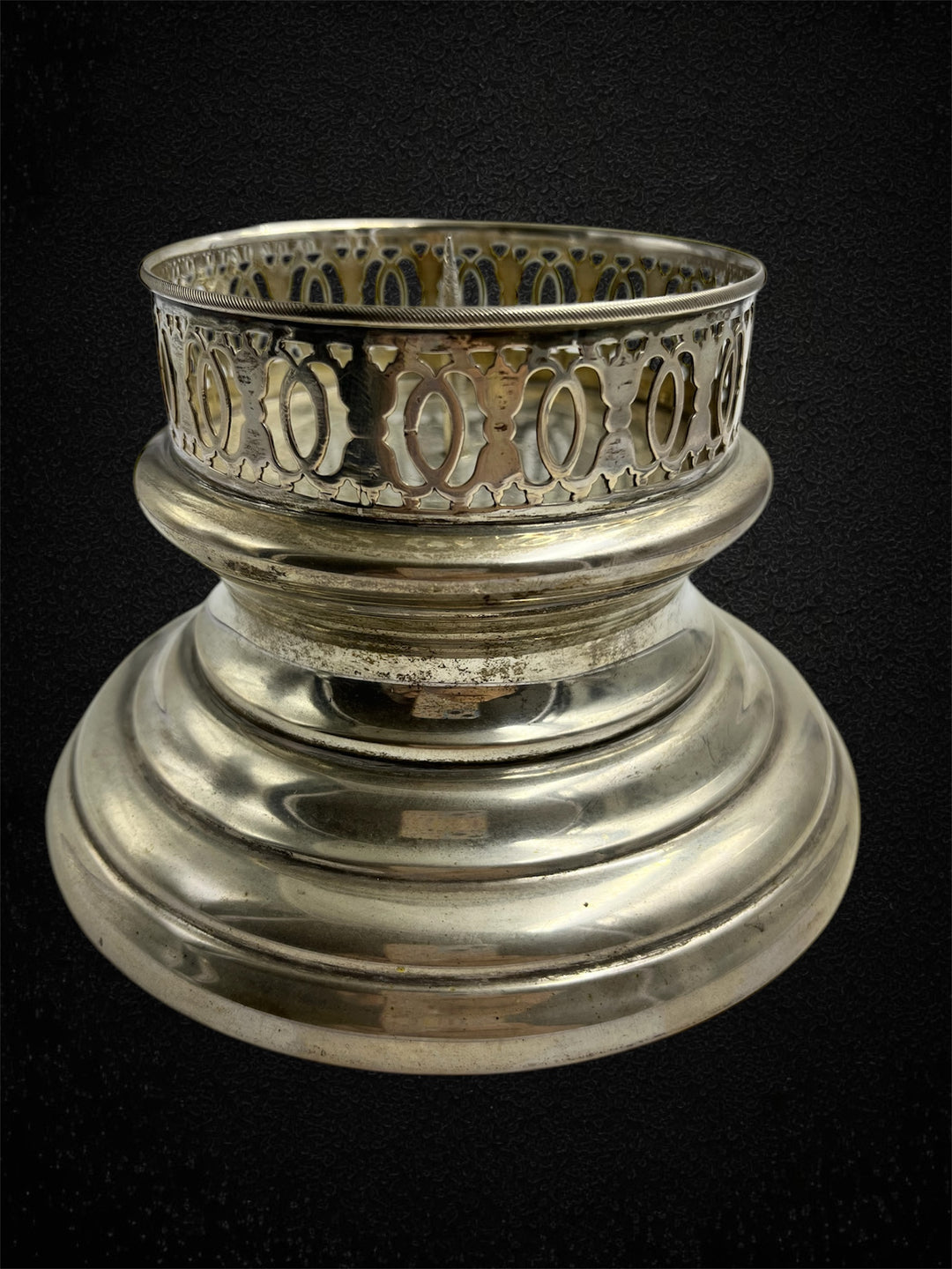 Ricci & C., Portacero in argento, Italia circa 1940