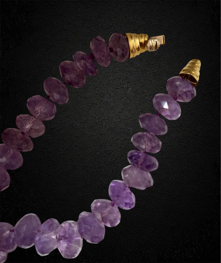 Collana con ametiste sfaccettate, anni '70