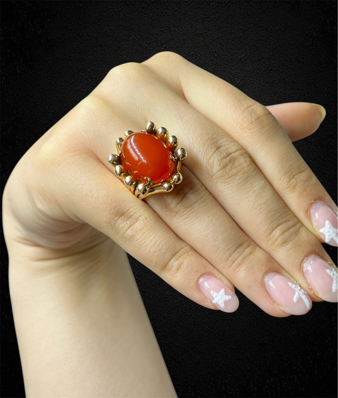 Anello Cornucopia con Corniola