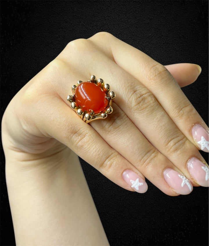 Anello Cornucopia con Corniola