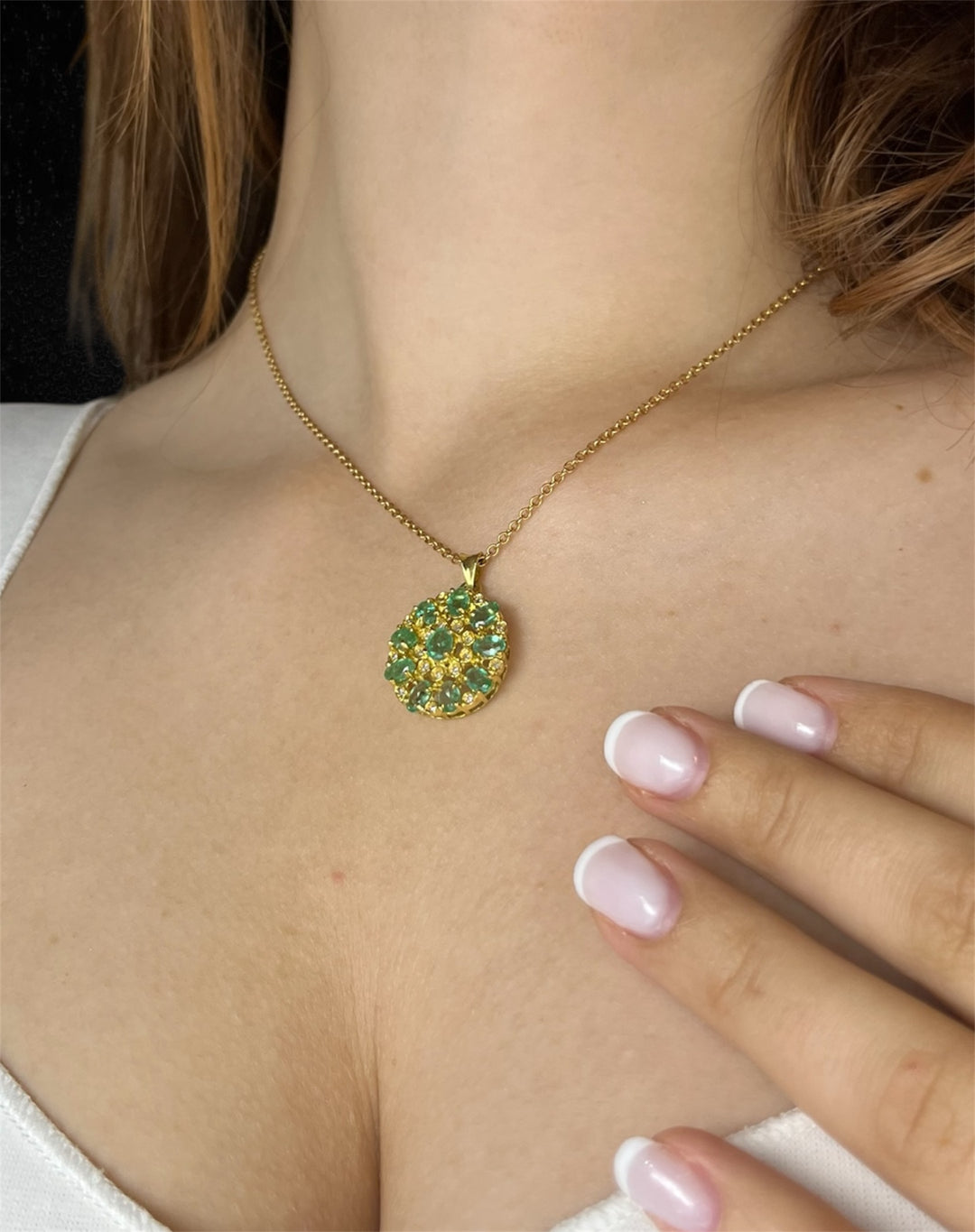 Ciondolo Smeraldi e Diamanti