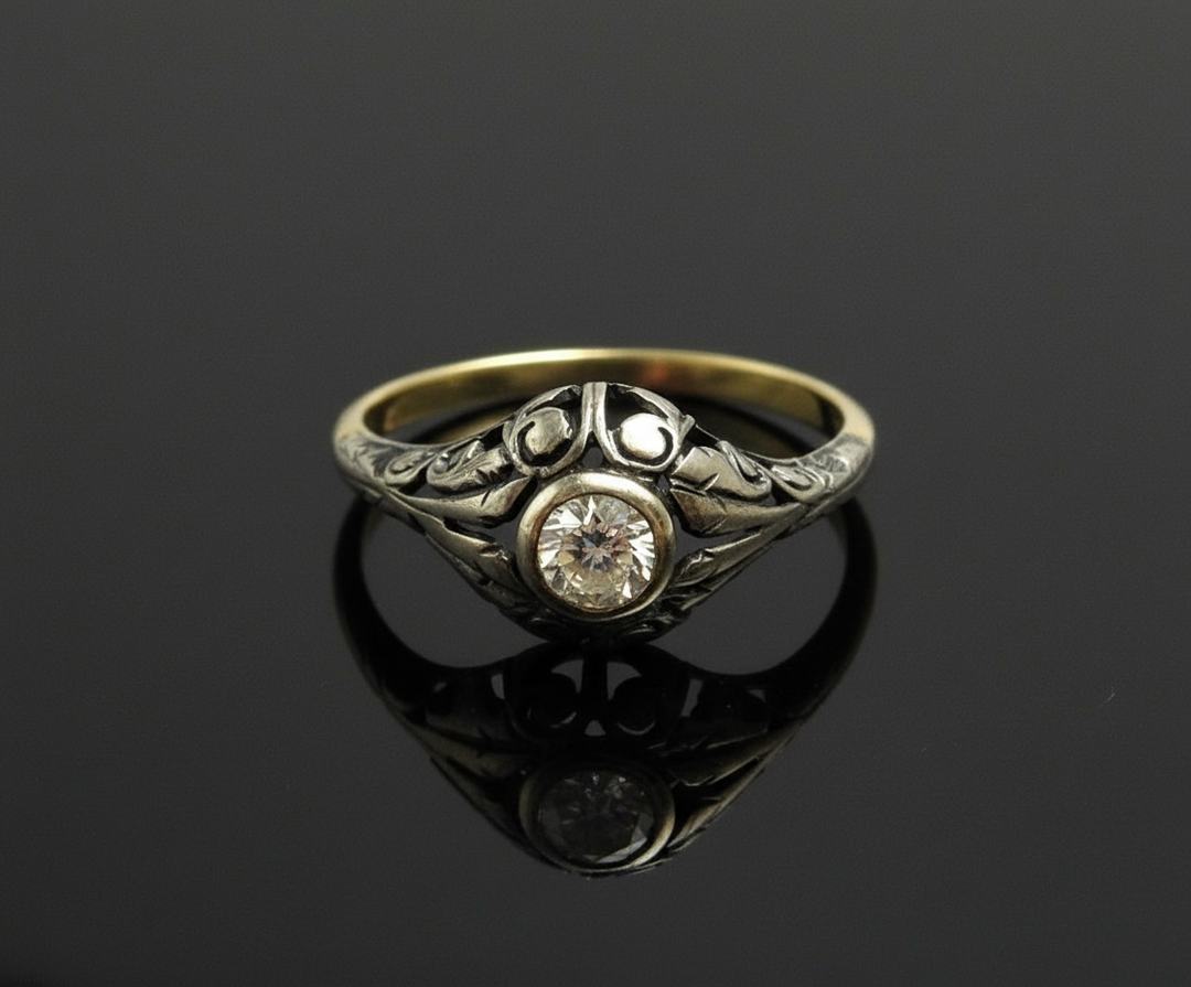 Anello Jugendstil dei primi del '900