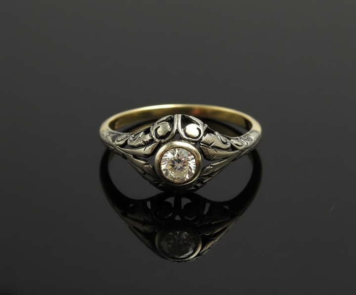 Anello Jugendstil dei primi del '900