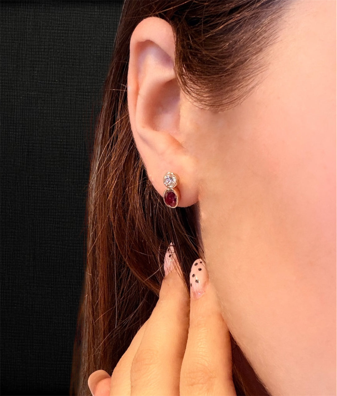 Orecchini con Diamanti e Rubini
