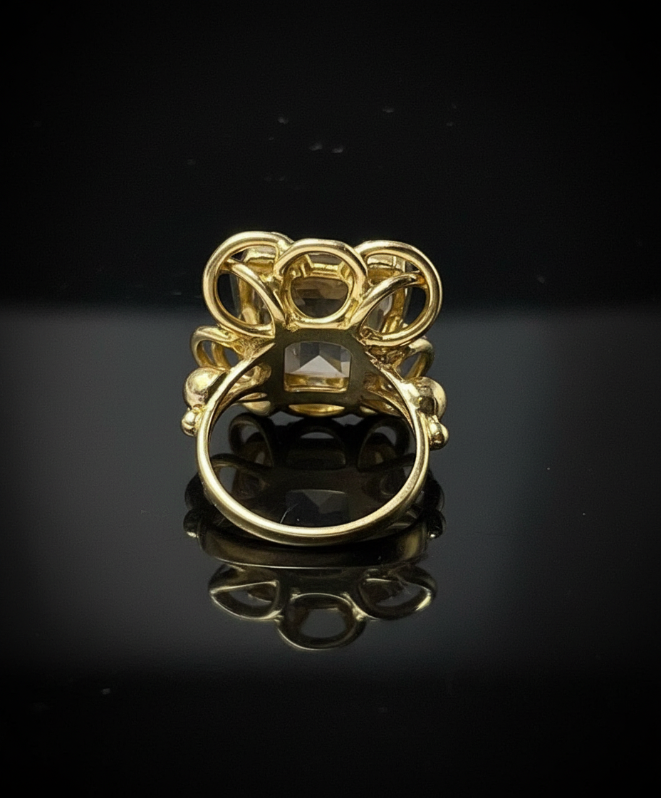 Anello con Quarzo Morione