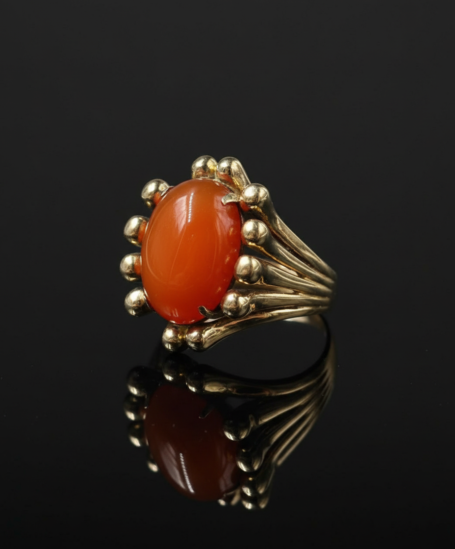 Anello Cornucopia con Corniola