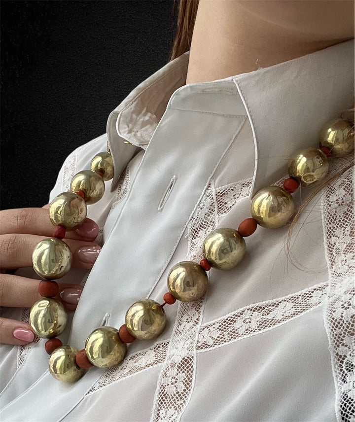 Rarissima collana di "vaghi" veneziani in oro, XVIIIth secolo