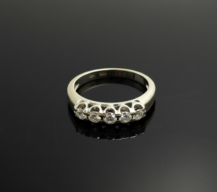 Anello Riviere in Oro Bianco