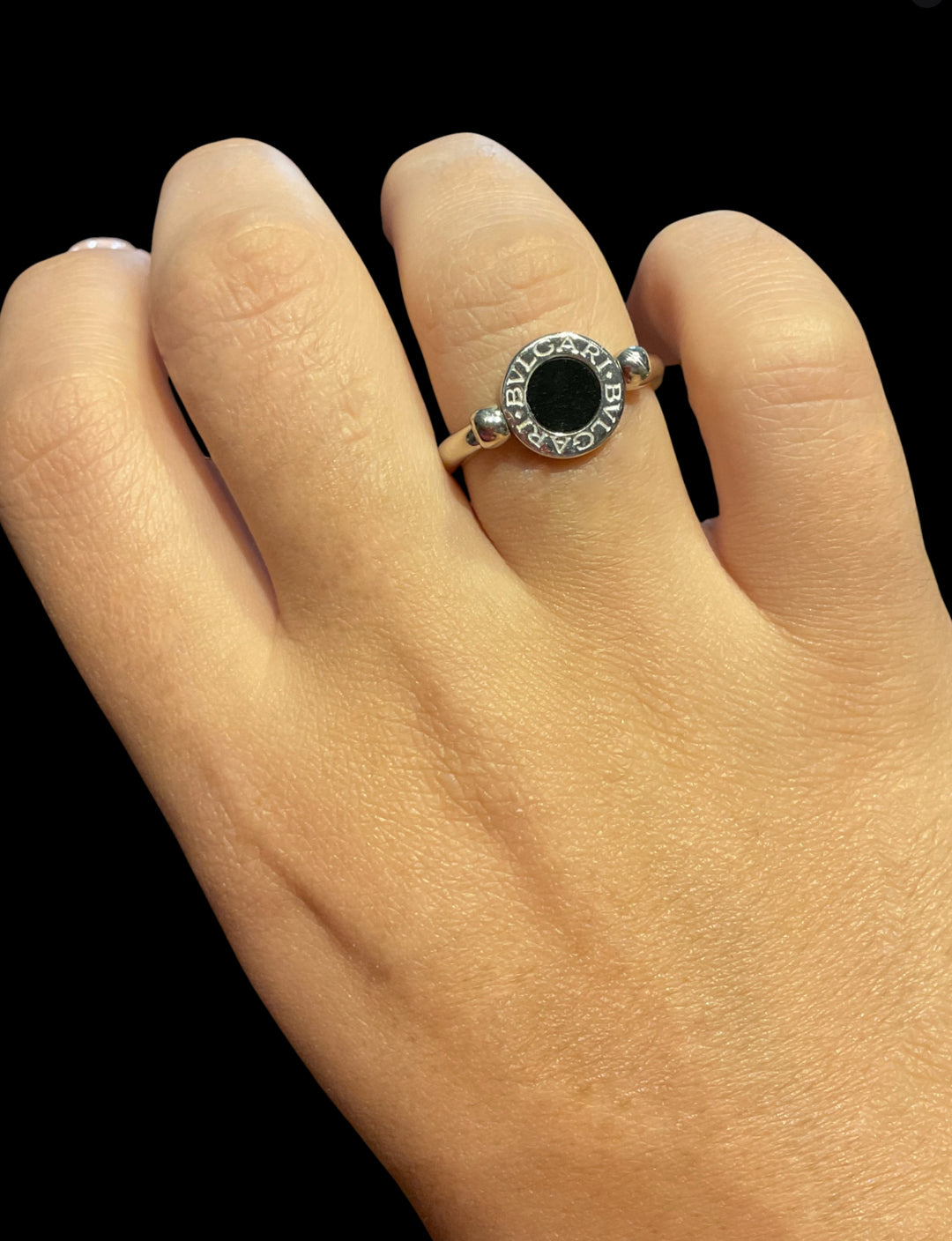 Anello BVLGARI Flip Diamond & Onix