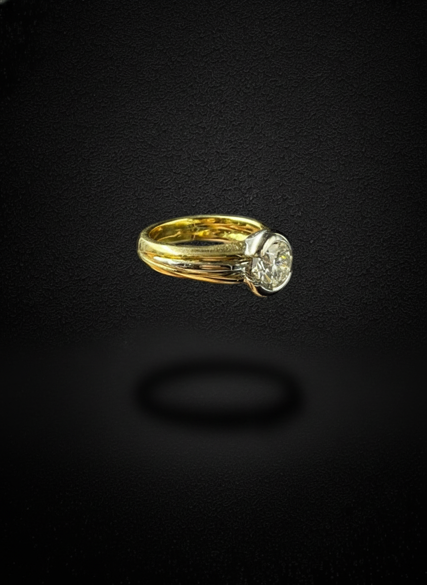 Anello Solitario con Diamante Naturale 1,45 ct