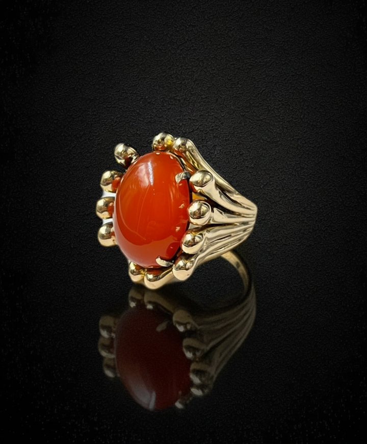 Anello Cornucopia con Corniola