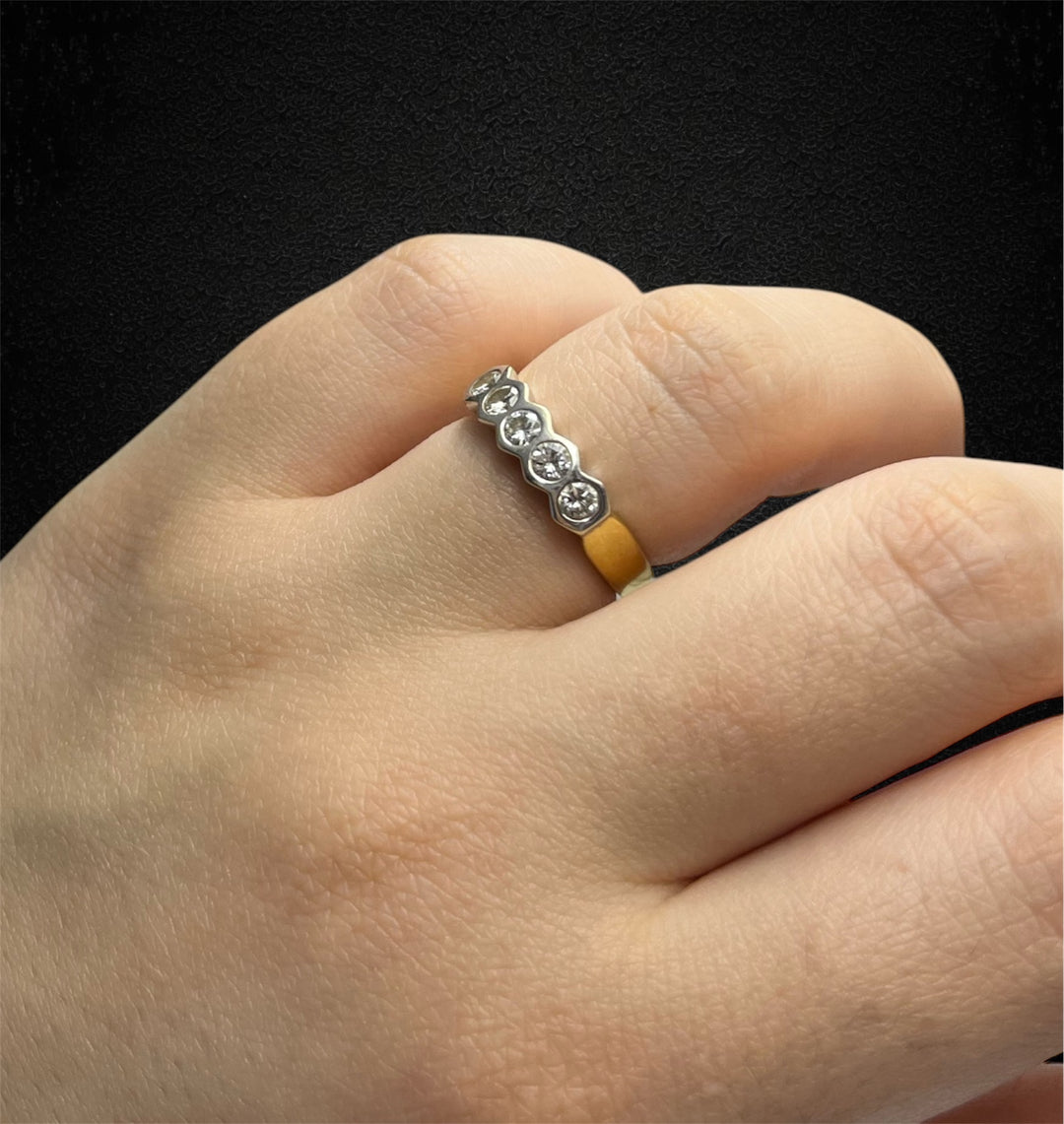 Riviere in Oro Bianco e Giallo con Diamanti