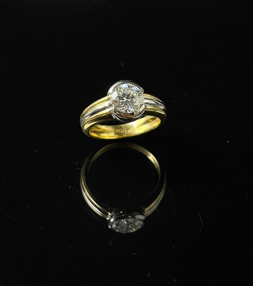 Anello Solitario con Diamante Naturale 1,45 ct