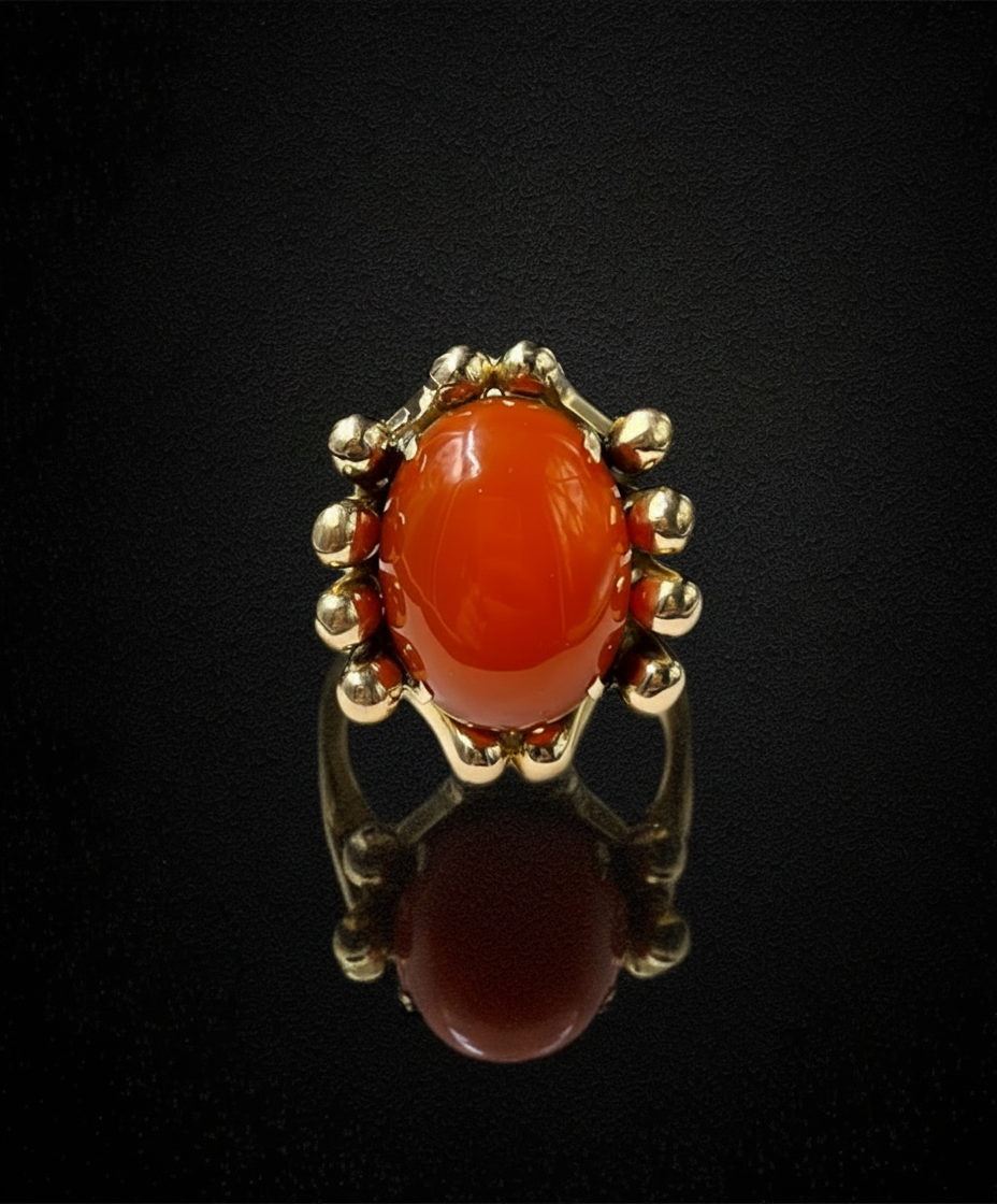 Anello Cornucopia con Corniola