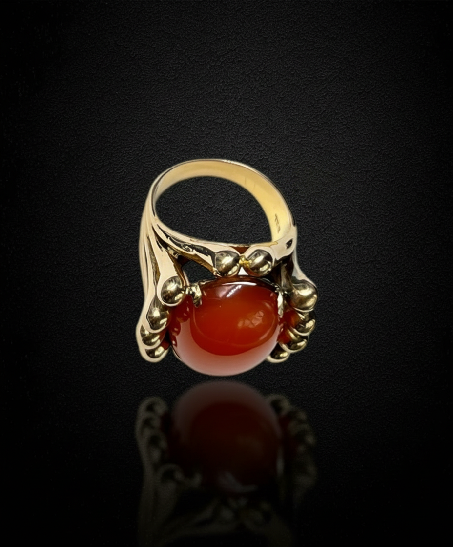 Anello Cornucopia con Corniola