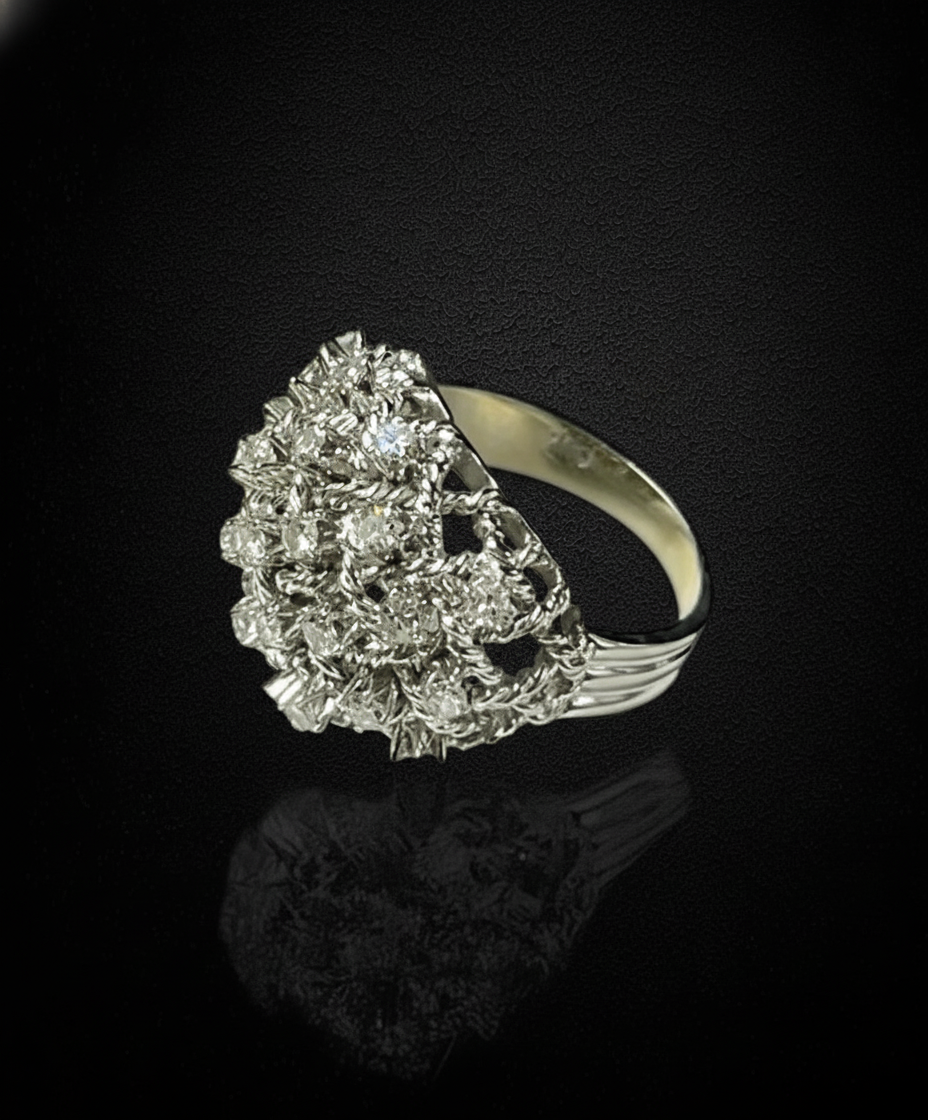 Anello Intrecciato con Diamanti, Anni ’50