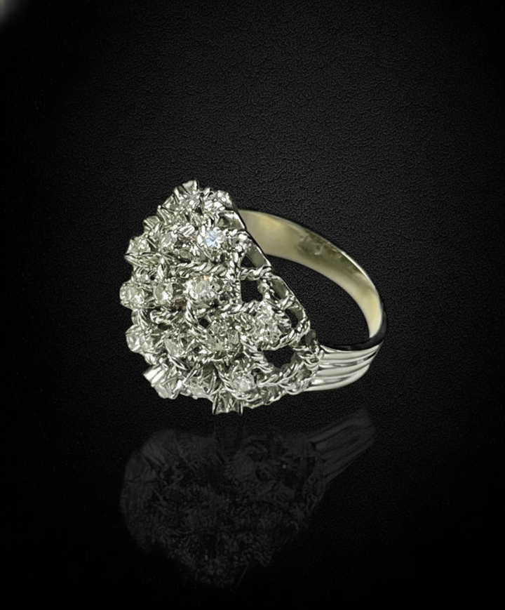 Anello Intrecciato con Diamanti, Anni ’50