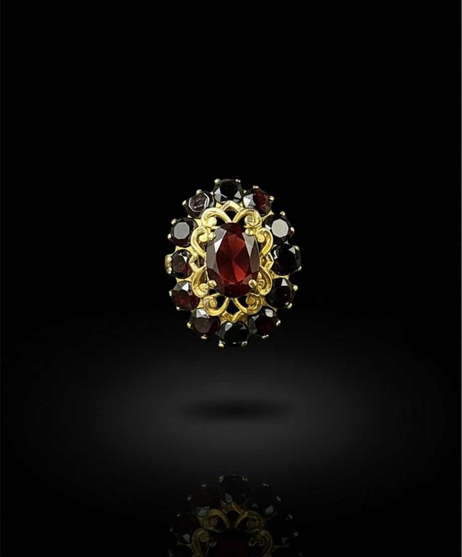 Maestoso Anello con Granato Piropo