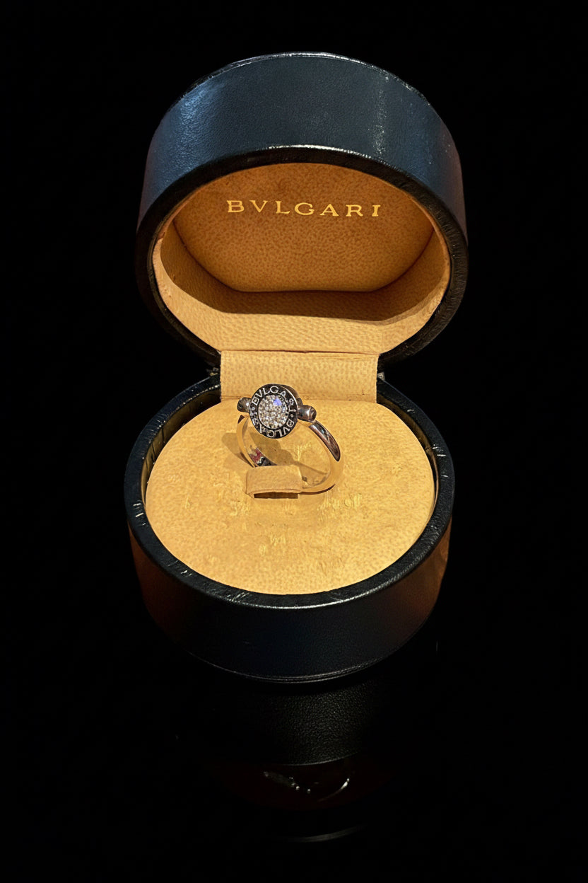 Anello BVLGARI Flip Diamond & Onix