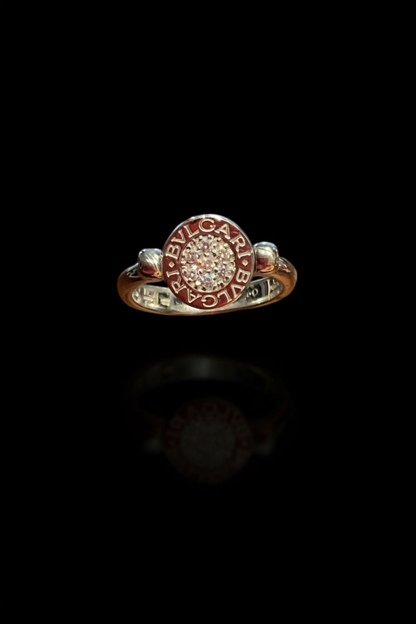 Anello BVLGARI Flip Diamond & Onix