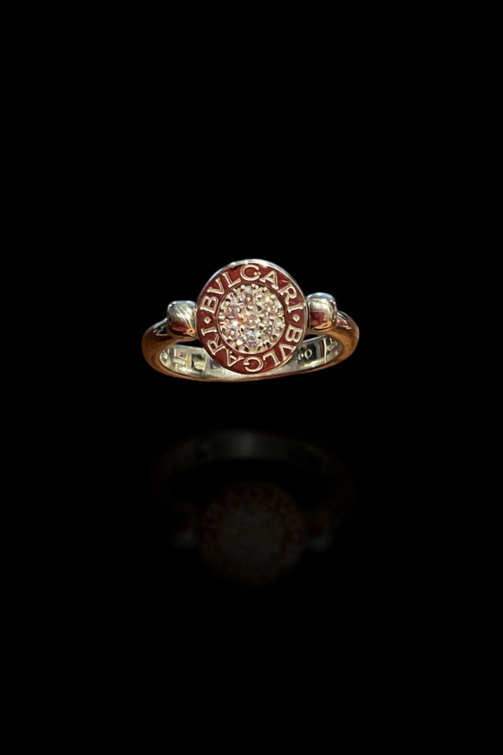 Anello BVLGARI Flip Diamond & Onix