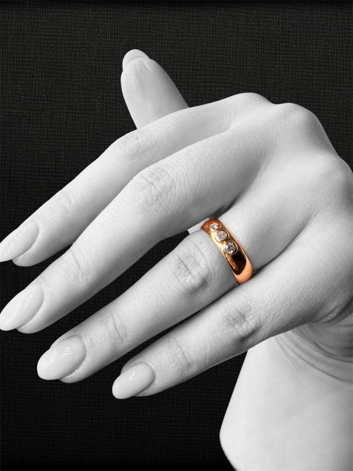 Anello Fascia Bombata Trilogy