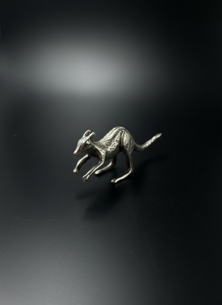 Canguro in Corsa, in Argento 925
