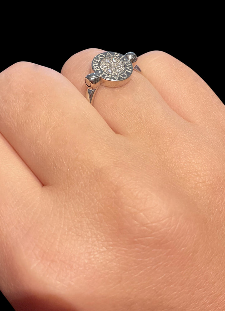 Anello BVLGARI Flip Diamond & Onix