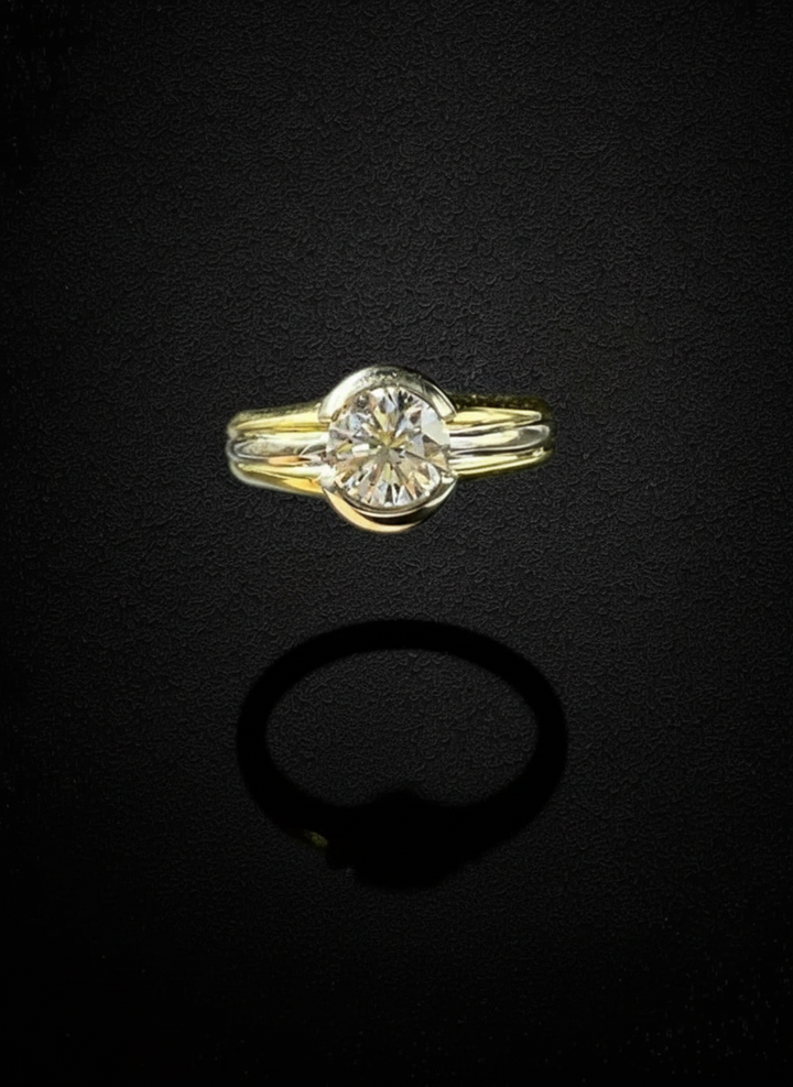 Anello Solitario con Diamante Naturale 1,45 ct